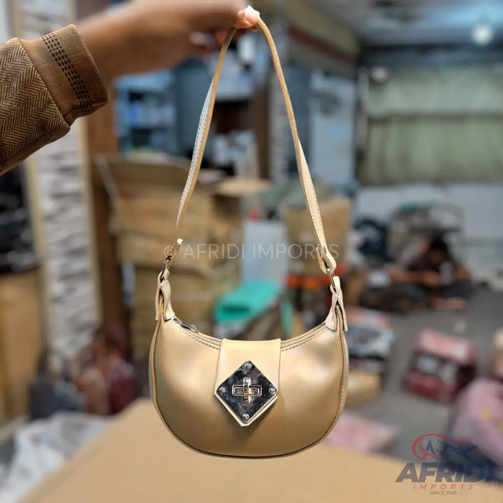 Cream Leather Handbag