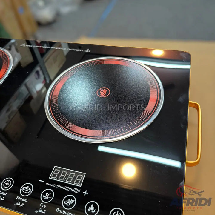 Double Burner Infrared Stove Silver Crest German Lot