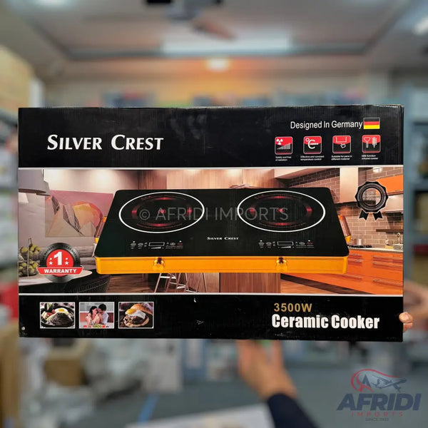 Double Burner Infrared Stove Silver Crest German Lot