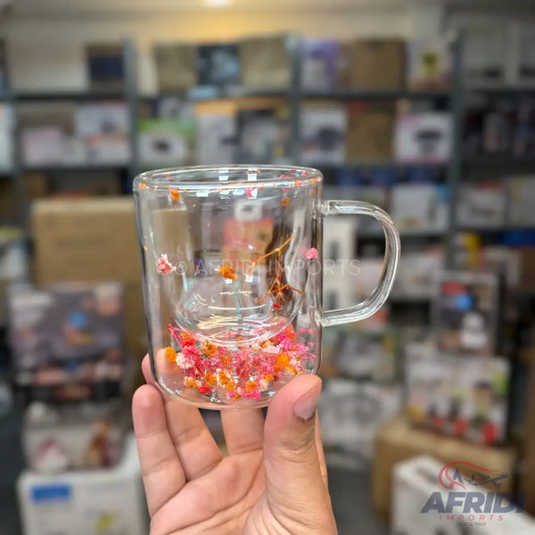 Double Glass Decorative Cups