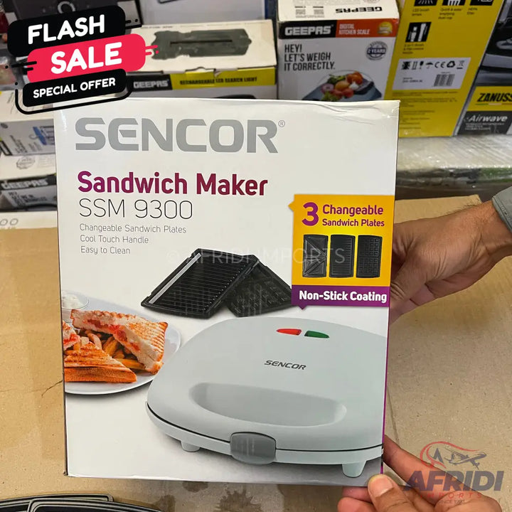 Sencor SSM 9300 Sandwich Maker with 3 changeable non-stick plates
