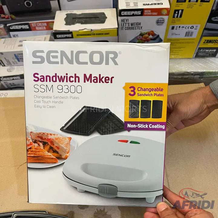 Sencor SSM 9300 Sandwich Maker with 3 changeable non-stick plates