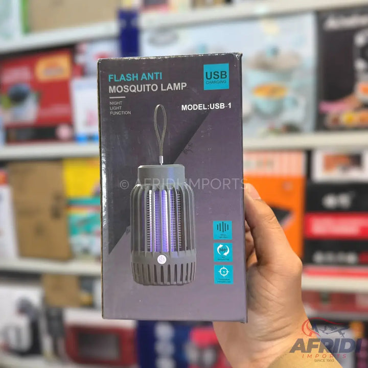 A portable, USB-powered anti-mosquito lamp with a night light function.
