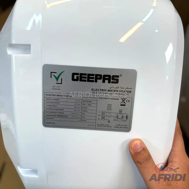 Geepas 15 & 30L ELectric Water Heater
