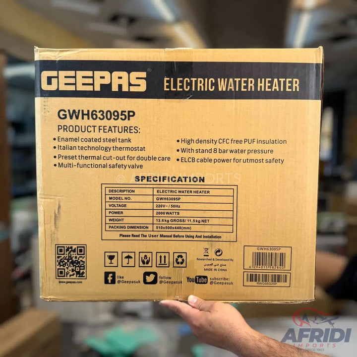 Geepas 15 & 30L ELectric Water Heater