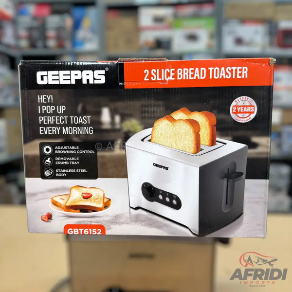 Geepas 2 Slice Bread Toaster || Original Product + 2 Year Local Warranty