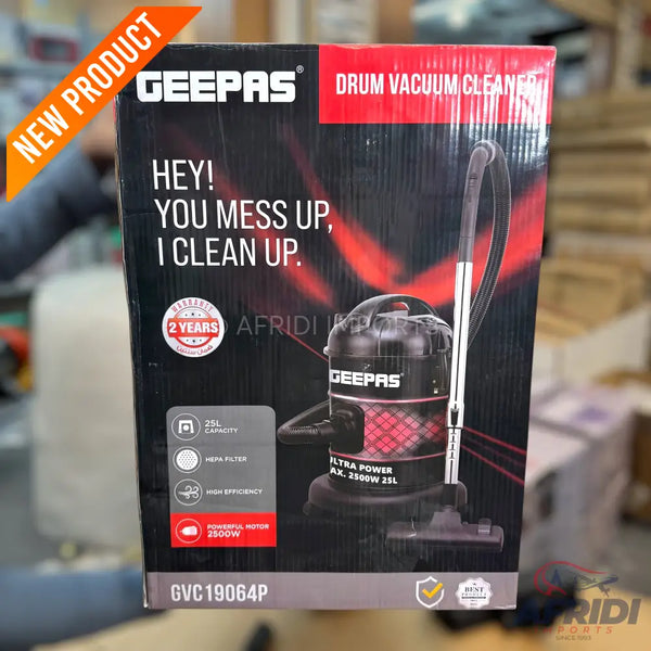 Geepas 2500W 25L Drum Vacuum Cleaner GVC19064P
