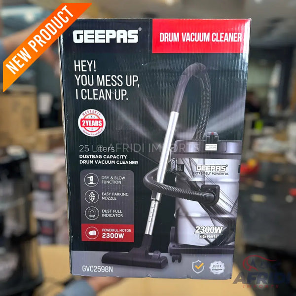 Geepas 25L 2300W Drum Vacuum Cleaner GVC2598N