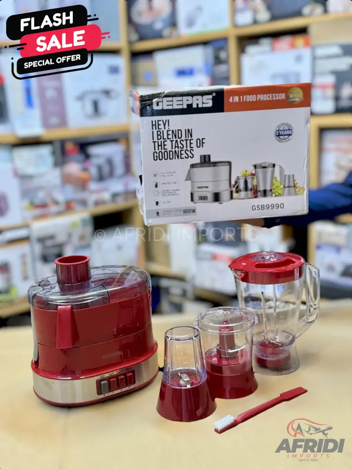 Geepas 4 in 1 Food Processor GSB9990 || Original Product + 2 Year Local Warranty