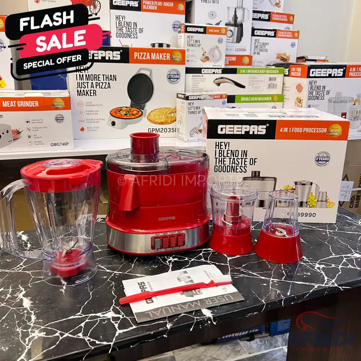 Geepas 4 in 1 Food Processor GSB9990 || Original Product + 2 Year Local Warranty