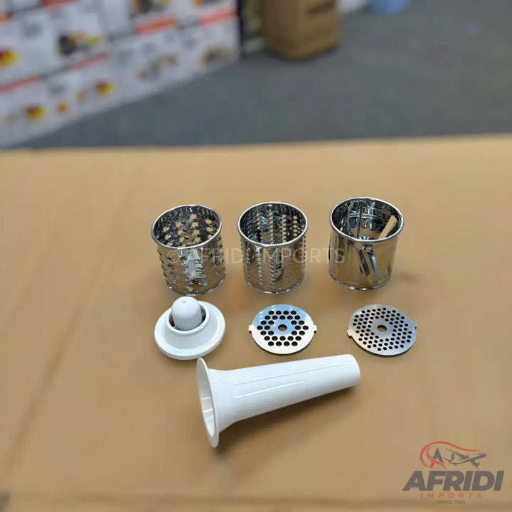 Meat grinder attachments and accessories.