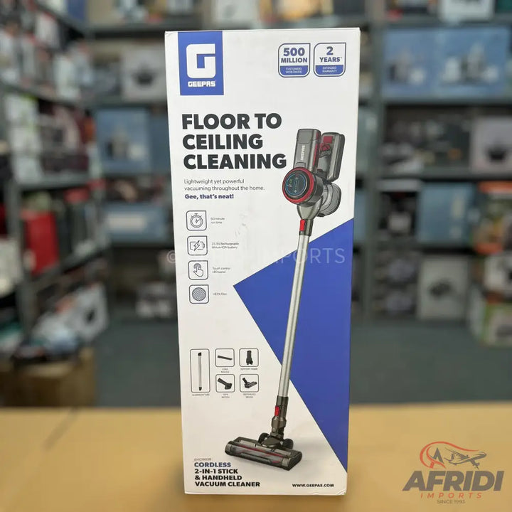 Geepas Cordless 2 in 1 Rechargeable Vacuum Cleaner (2 Years Local Warranty)
