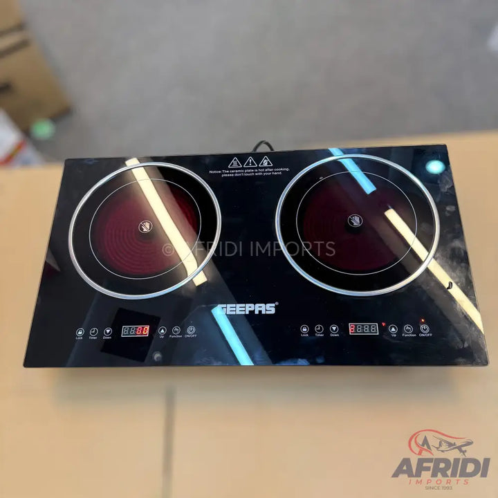 Geepas Double Burner Infrared Cooker || Original Product + 2 Year Local Warranty