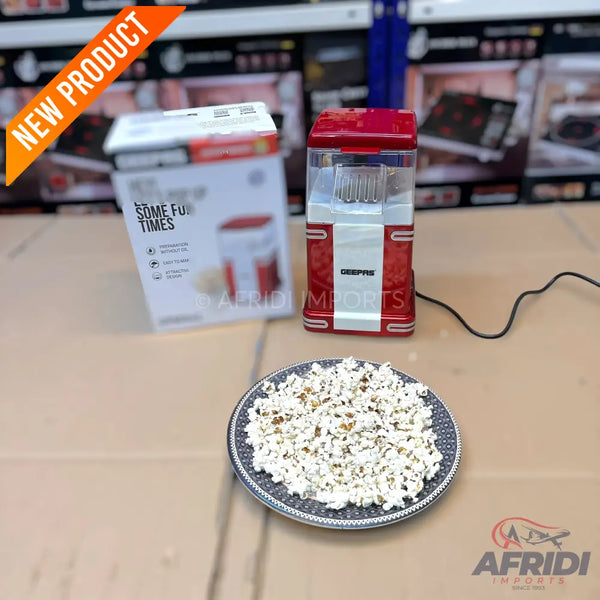 Red and white hot air popcorn maker.