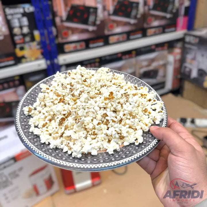 A plate of seasoned popcorn.
