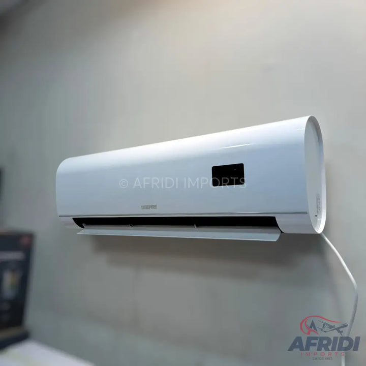 White wall-mounted air conditioner.