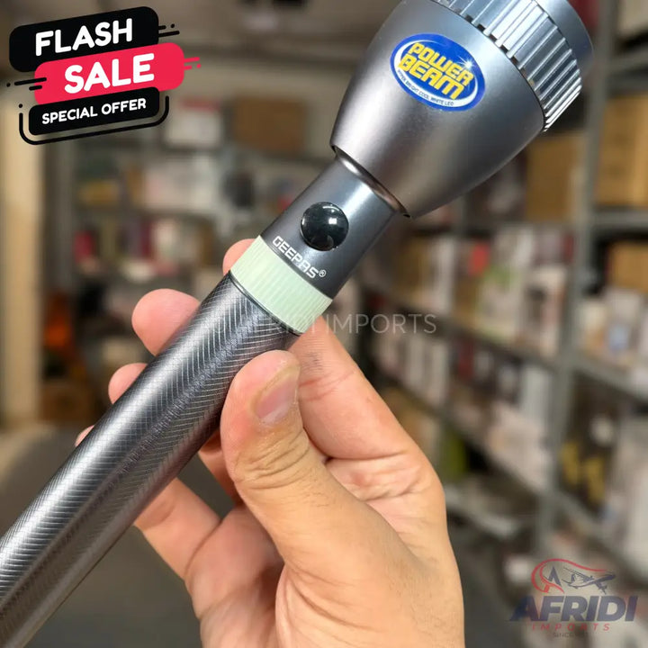 Geepas Rechargeable LED Flashlight GFL3803N || Original Product + 2 Year Local Warranty