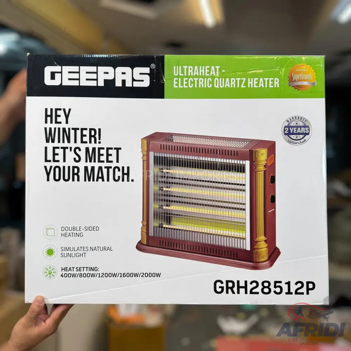 Geepas UltraHeat Electric Quartz Heater GRH28512P