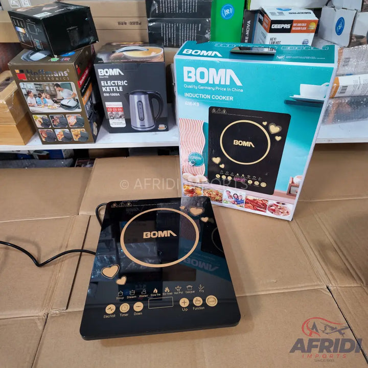 Black and gold Boma induction cooker.