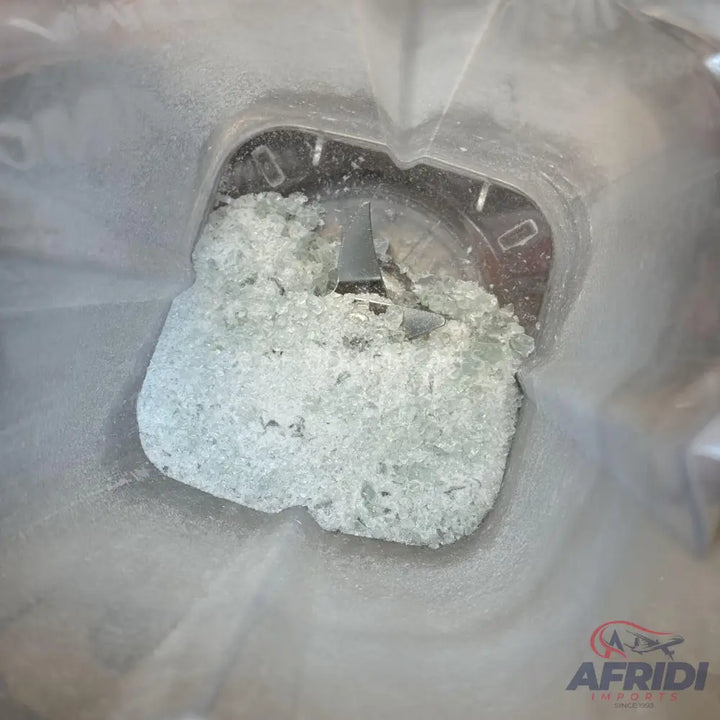 Crushed ice in a plastic bag.