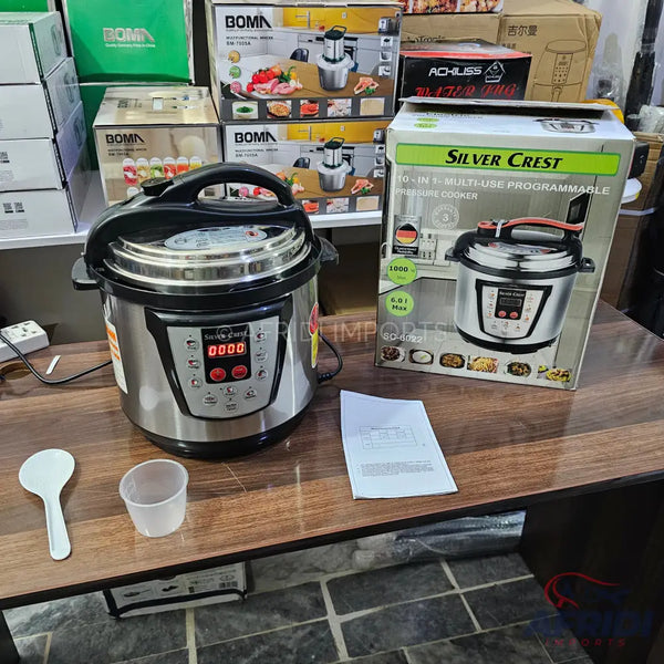 Silver Crest 10-in-1 multi-use programmable pressure cooker.