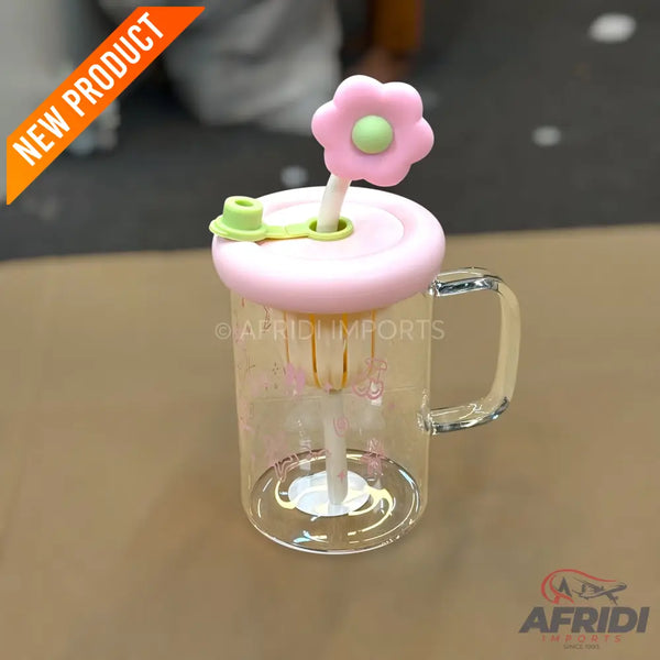 Happy Cup - Glass Timbler - Pink (MF1-A)