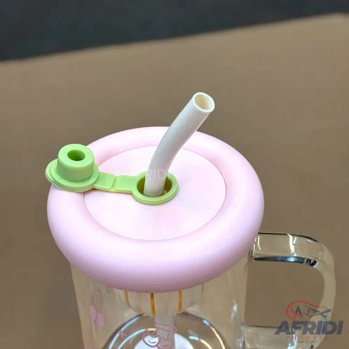 Happy Cup - Glass Timbler - Pink (MF1-A)