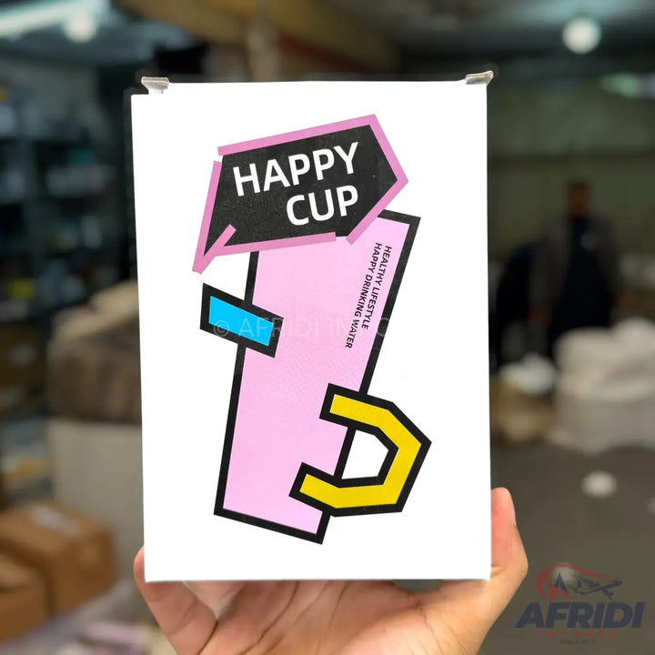 Happy Cup - Glass Timbler - Pink (MF1-A)