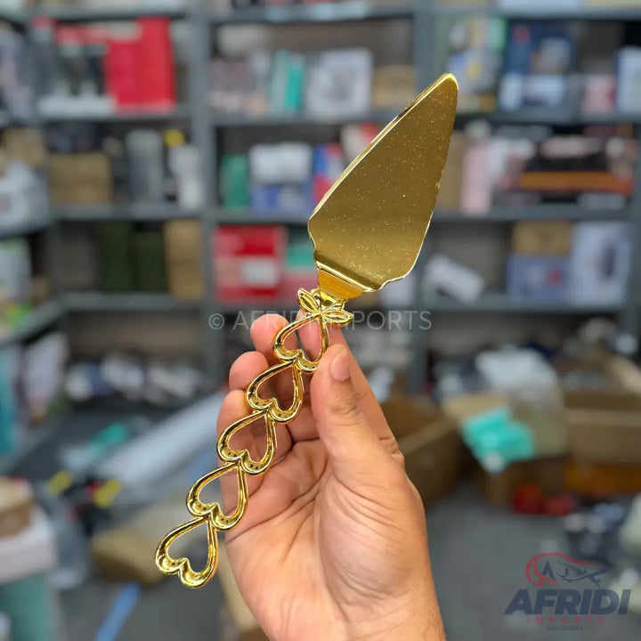 Golden Cake Serving Set