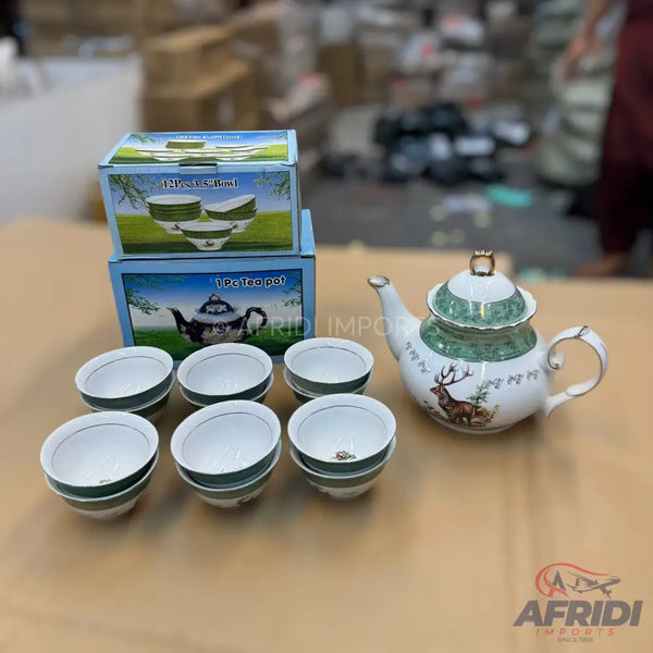 Hand Made porcelain Teapot Set - Made for Europe - Lot Import