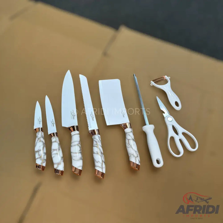 HX Kitchen 9 Piece Knife Set Lot Imported