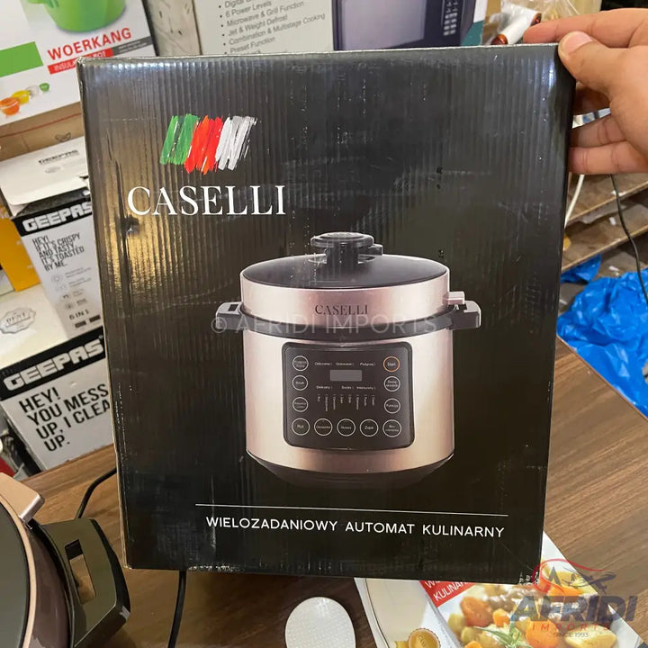 Boxed Caselli multi-functional automatic kitchen appliance.