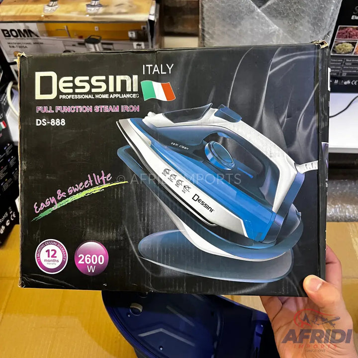 Dessini full function steam iron with 12 months warranty and 2600W power.