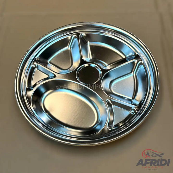 Korean Style Round Lunch Tray - 7 Section