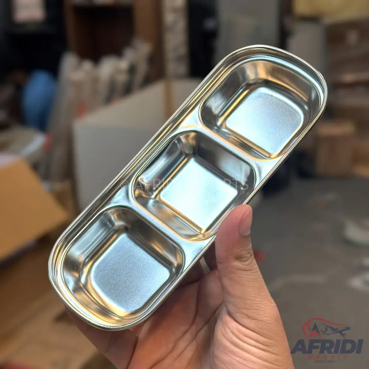 Stainless Steel 3 Section Saucer (RWP76)