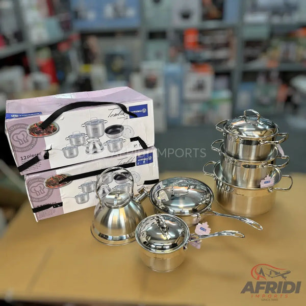 Kormaz 11 Piece Cookware set with Glass & Metal Lid Turkish Lot
