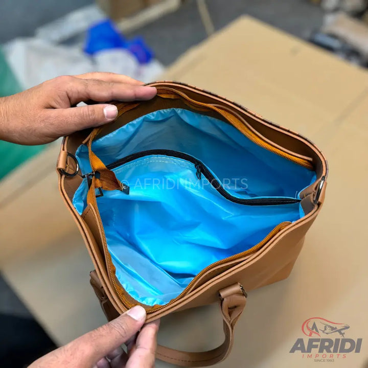 Ladies Purse - Brown Print