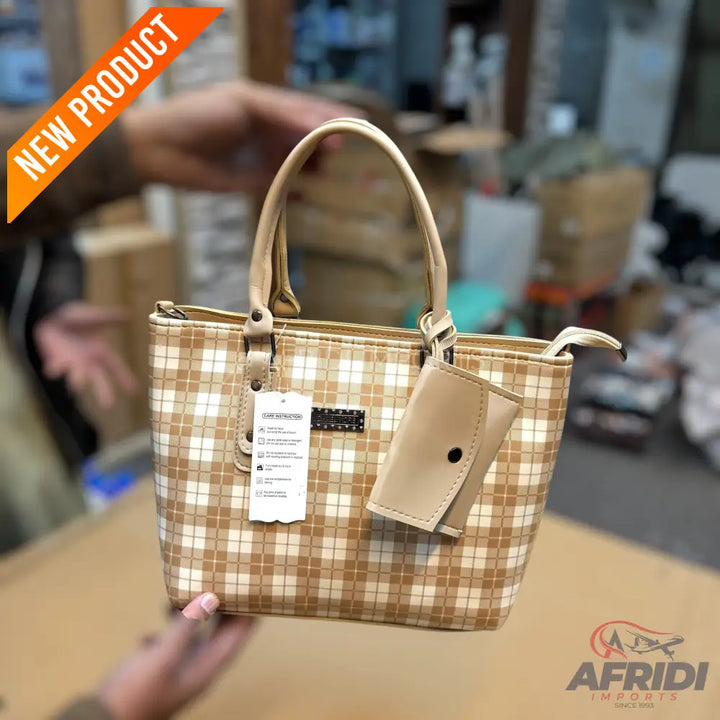 Ladies Purse - Cream Print