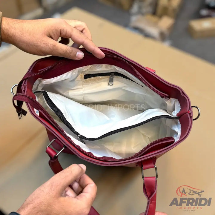 Ladies Shoulder Bag - Maroon