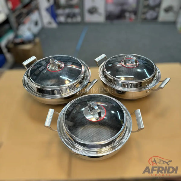 Laser Crafted Honeycomb Karahi with Lid