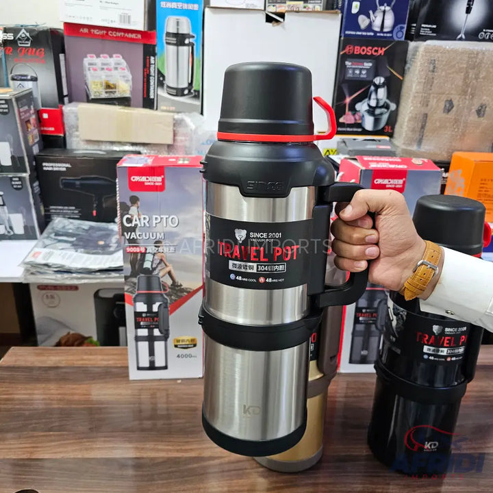 Lot Imported 4000ml Travel Vacuum Pot Silver