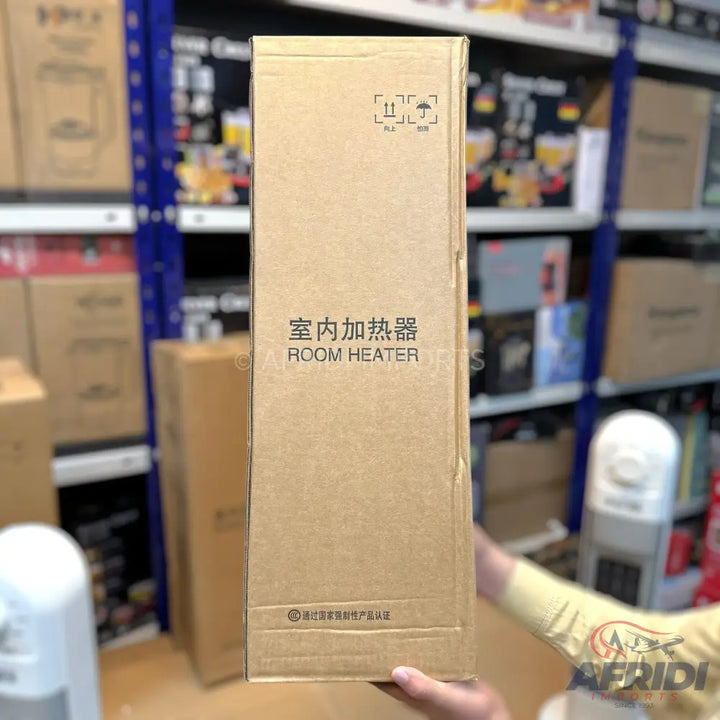 Cardboard box for a room heater