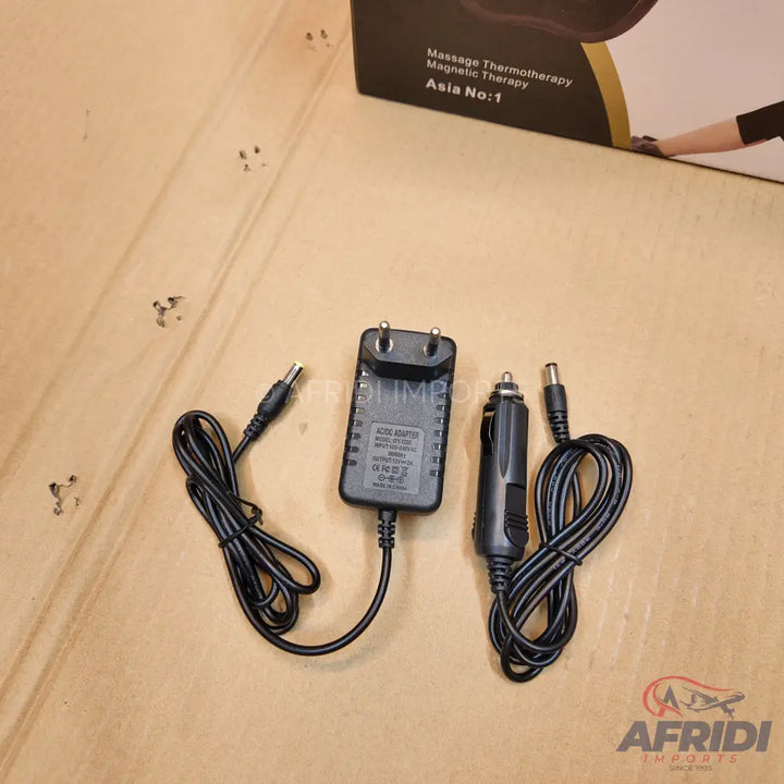 A set of power adapters and cables for electronic devices.
