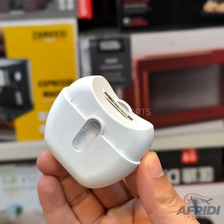 White plastic USB-C to USB-A adapter.