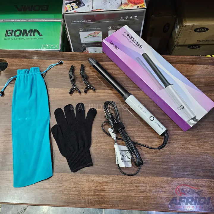 Hair curling iron set with accessories