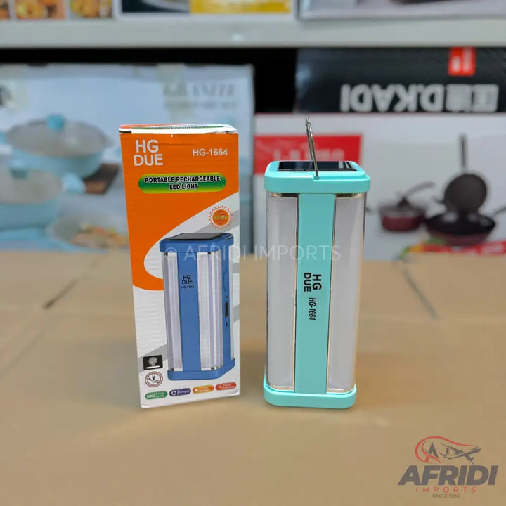 HG Due portable rechargeable LED solar lantern.