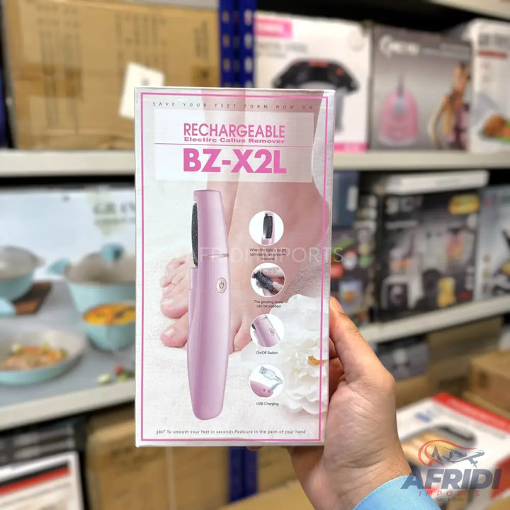Pink rechargeable electric callus remover.