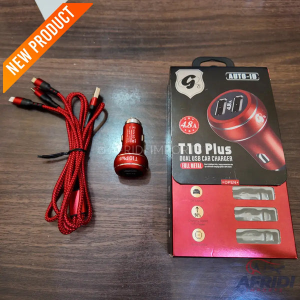 Lot Imported T10 Plus Full metal Dual USB car Charger