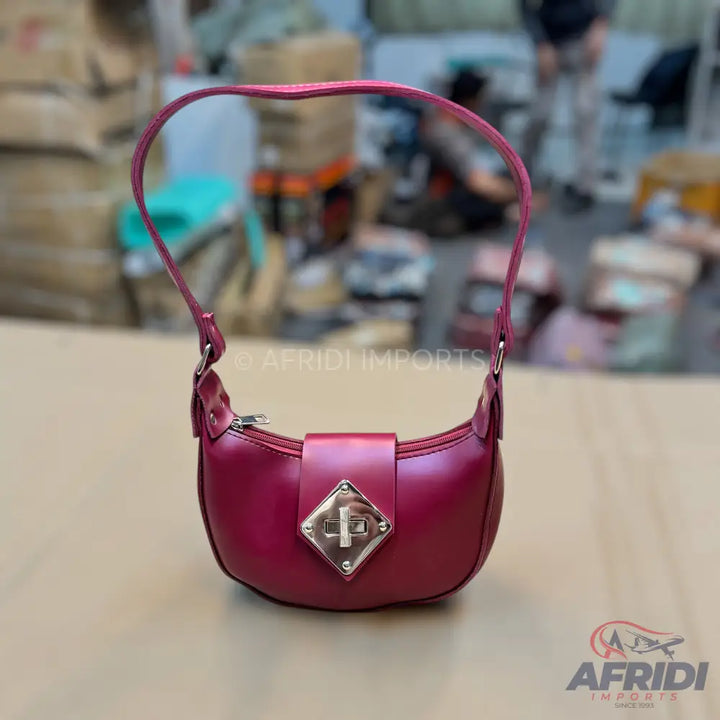 Maroon Leather Handbag