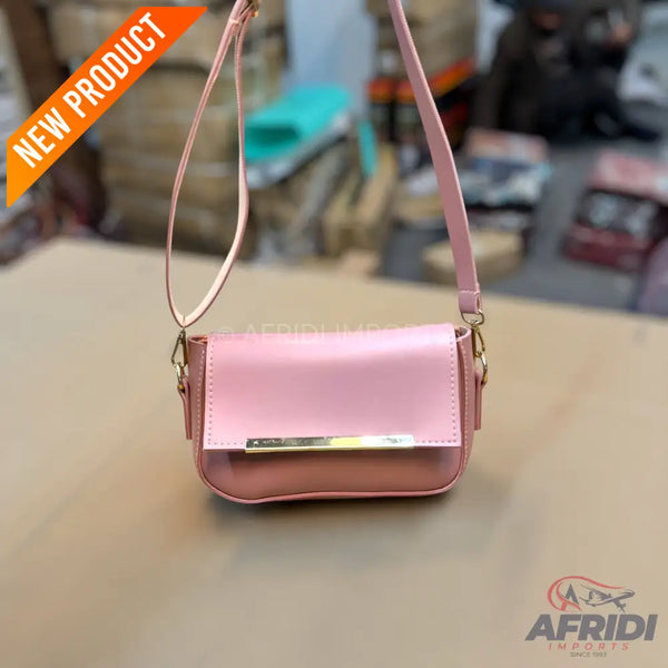 Pink Leather Crossbody Bag